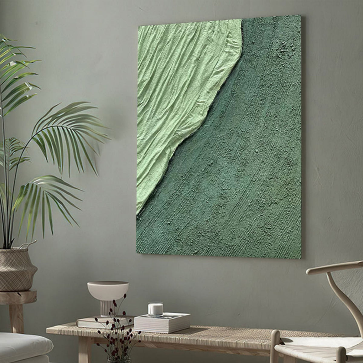 Wall Art Minimalist 3D Sage Green