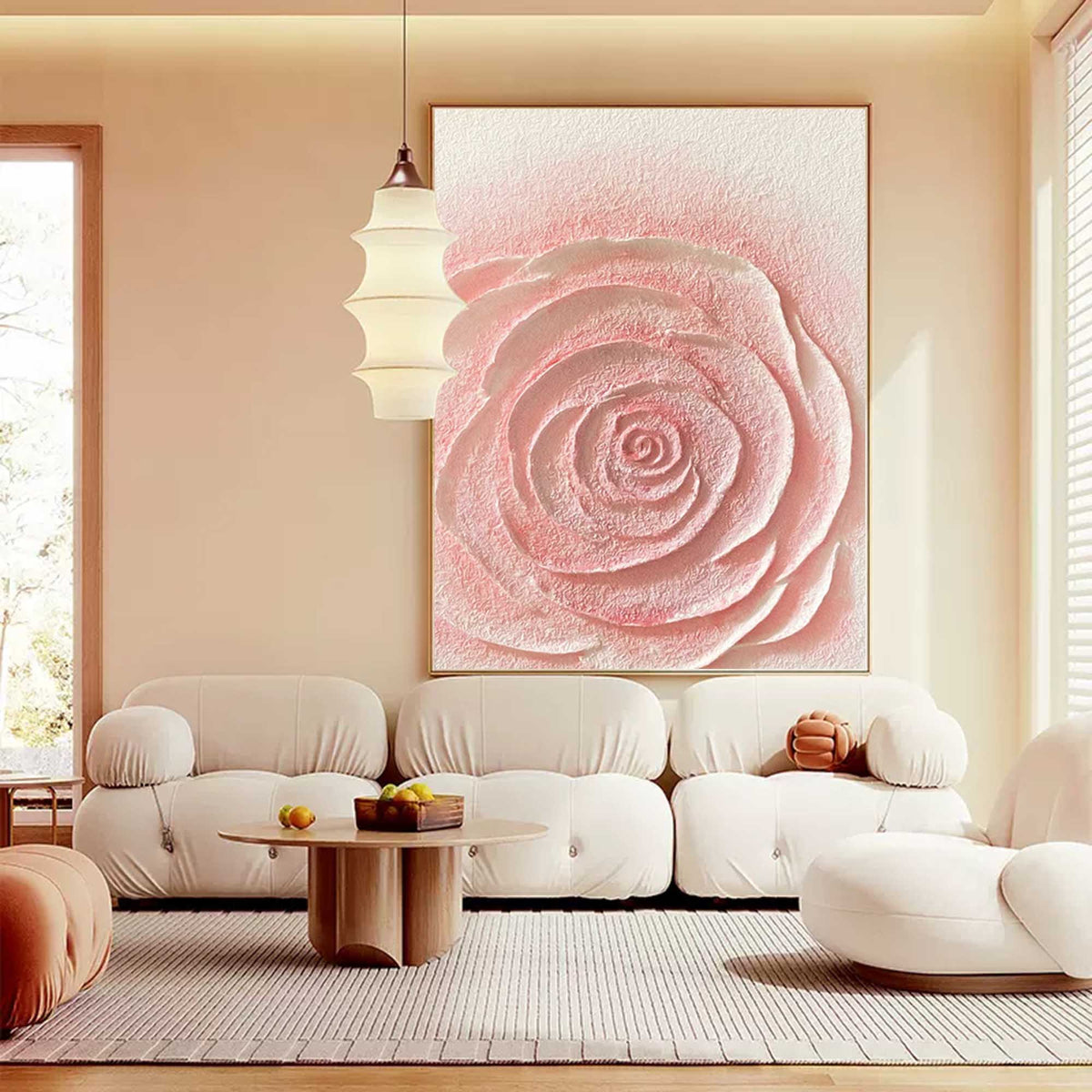 Wall Art Flower Impasto Serene Calm