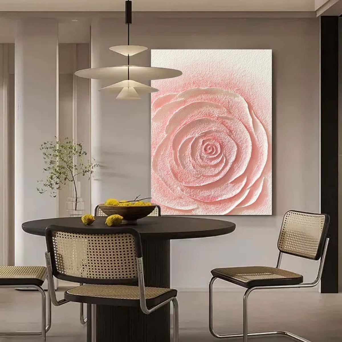 Wall Art Flower Impasto Serene Calm