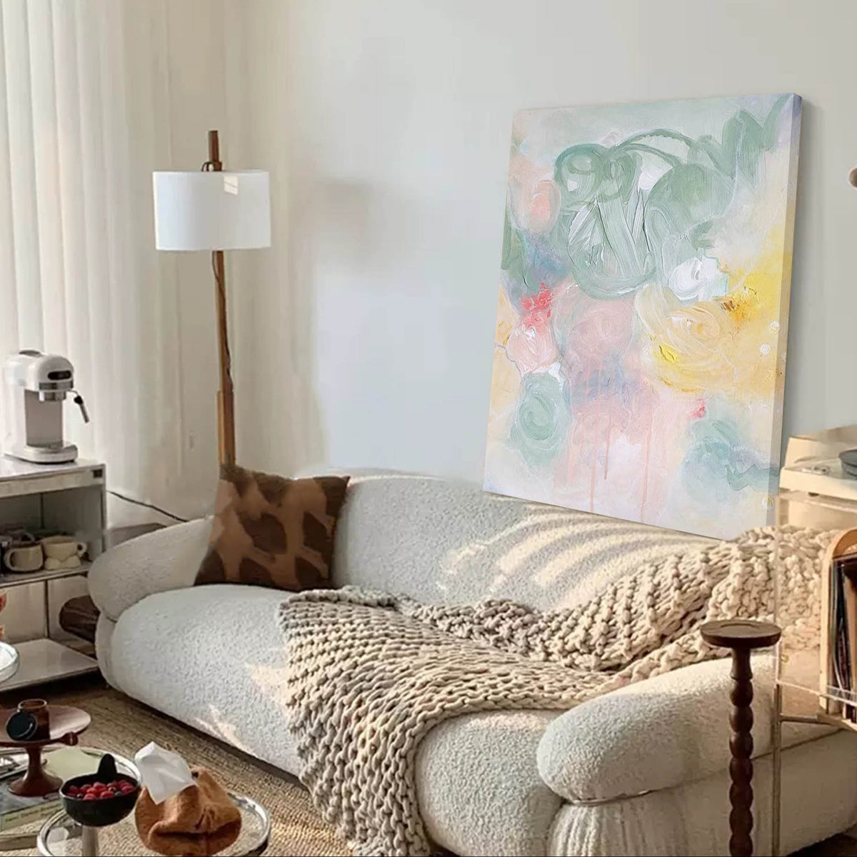 Soft Pastel Expressionist Painting Wall Art