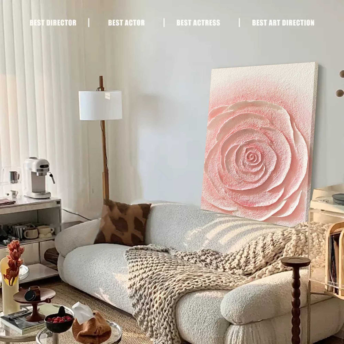 Wall Art Flower Impasto Serene Calm