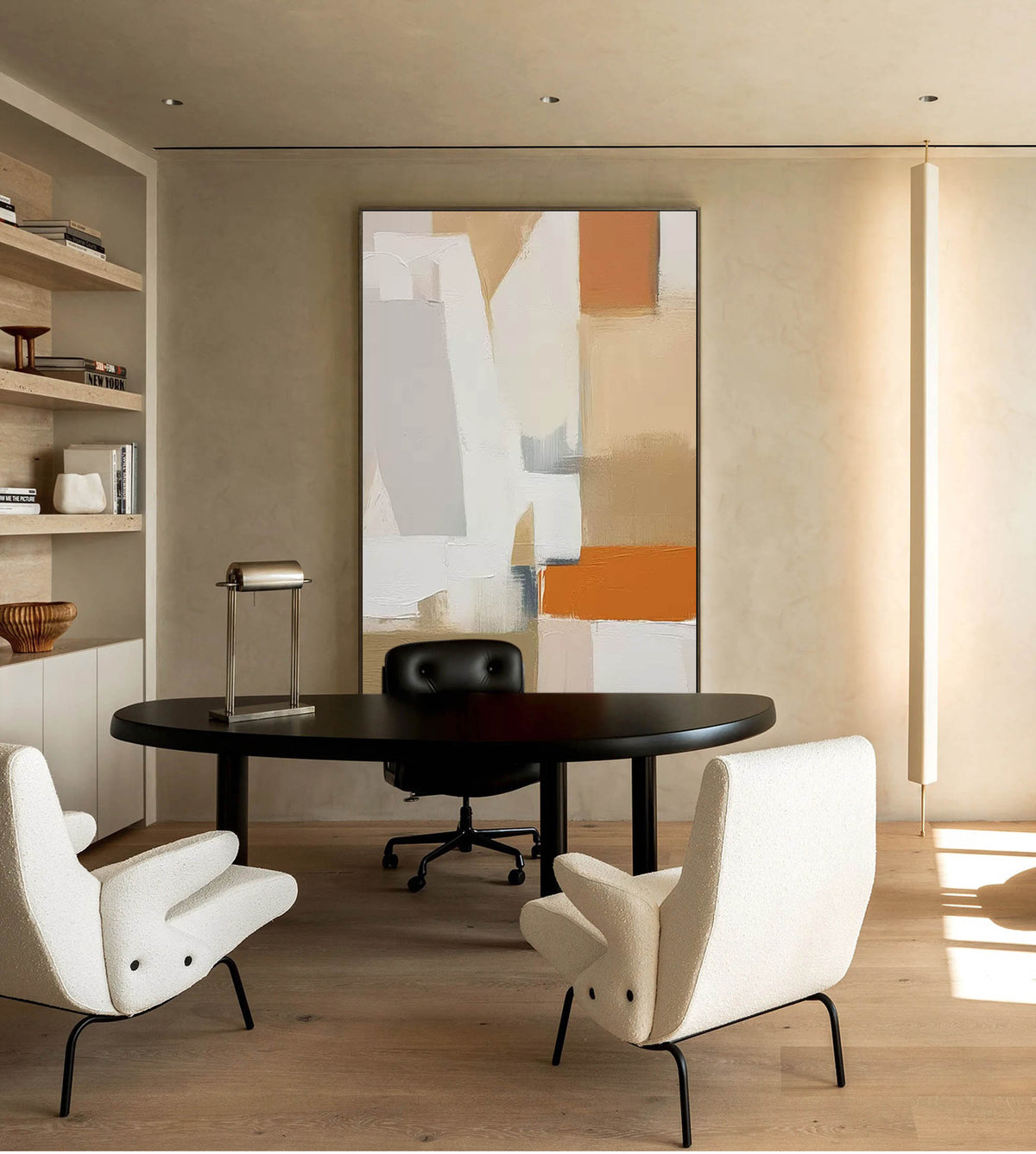 Wall Art Geometric Neutral Modern Raw
