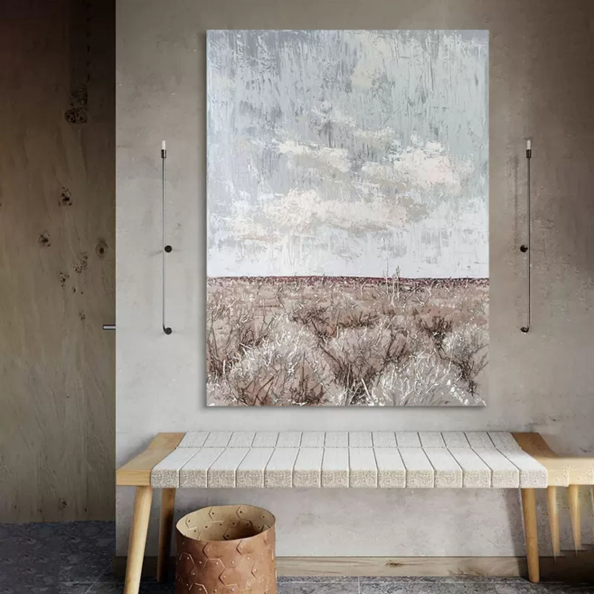 Wall Art Square Abstract Prairie Horizon