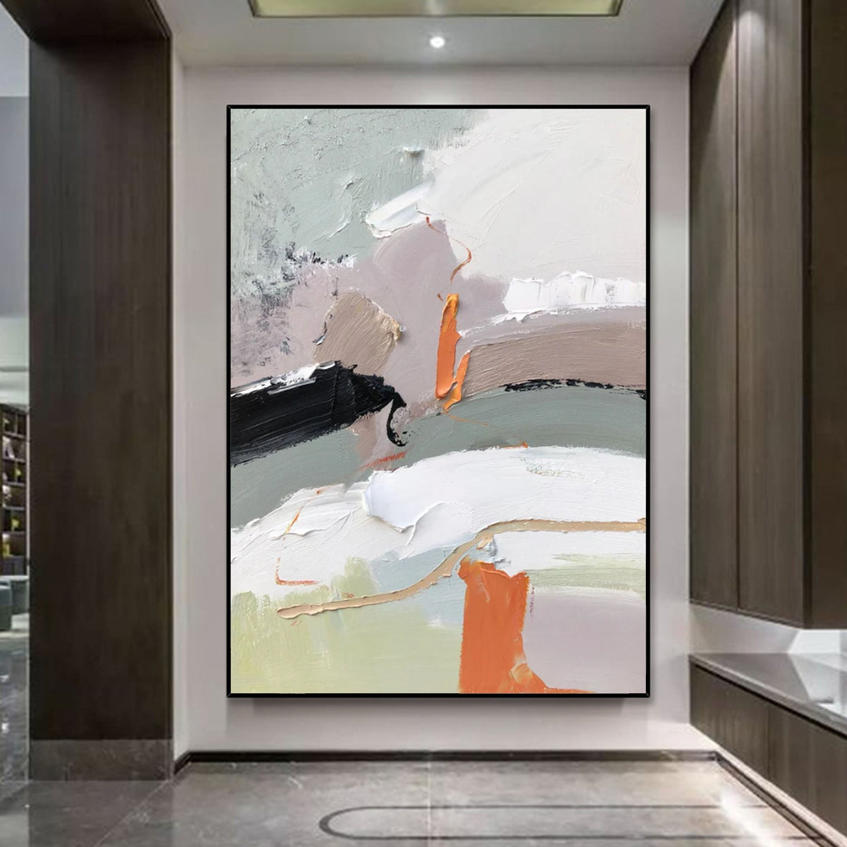 Abstract Impasto Color Block Painting