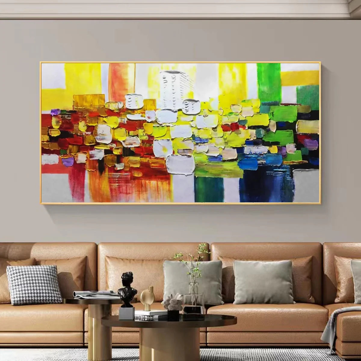 Colorful 3D Abstract Cityscape Wall Art Modern Art