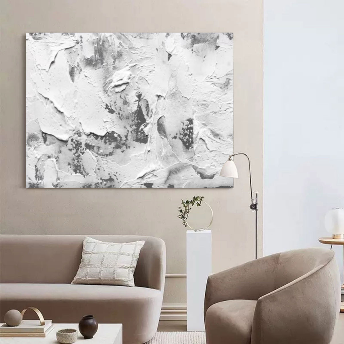 Wall Art Abstract Landscape Wabi-Sabi Linen Canvas
