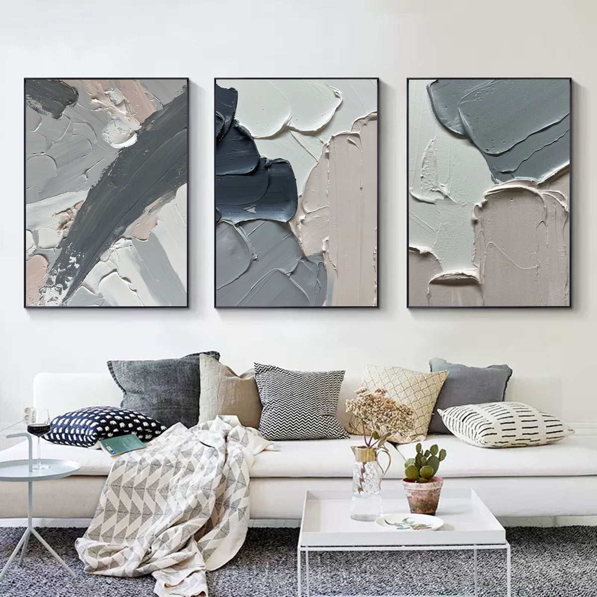 Wall Art Abstract Minimalist Impasto Elegant