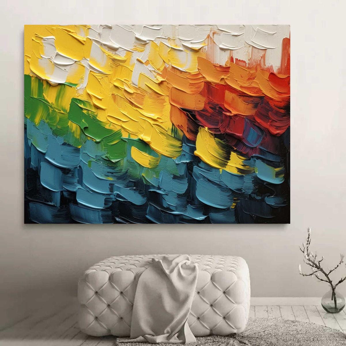 Wall Art Colorful Abstract Vibrant Playful