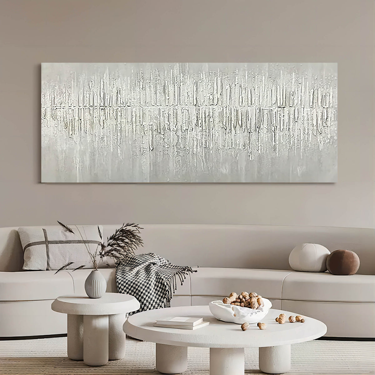 Monochrome Vertical Texture Oil Painting