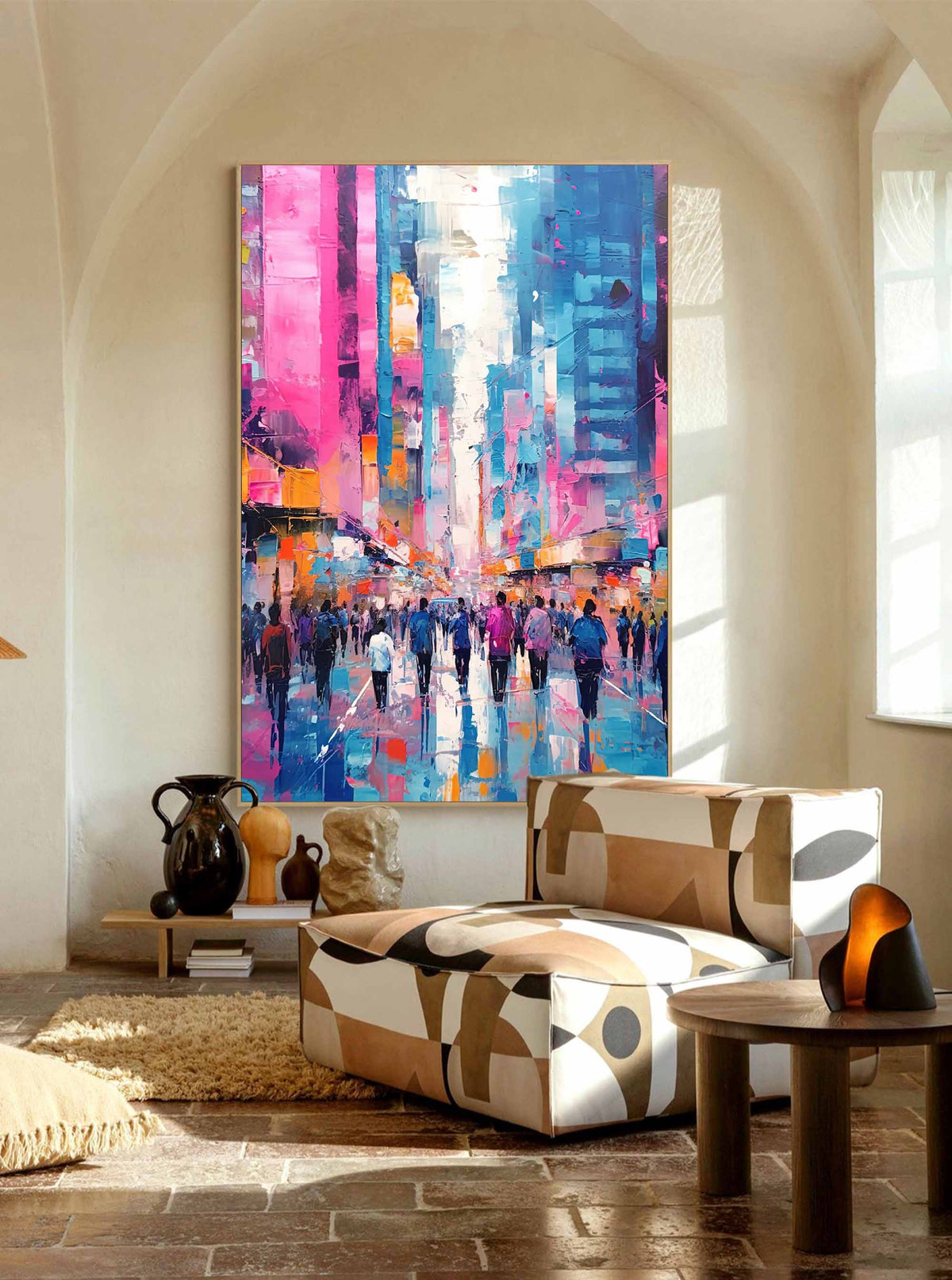 Wall Art Architecture Contemporary Bustling Urban