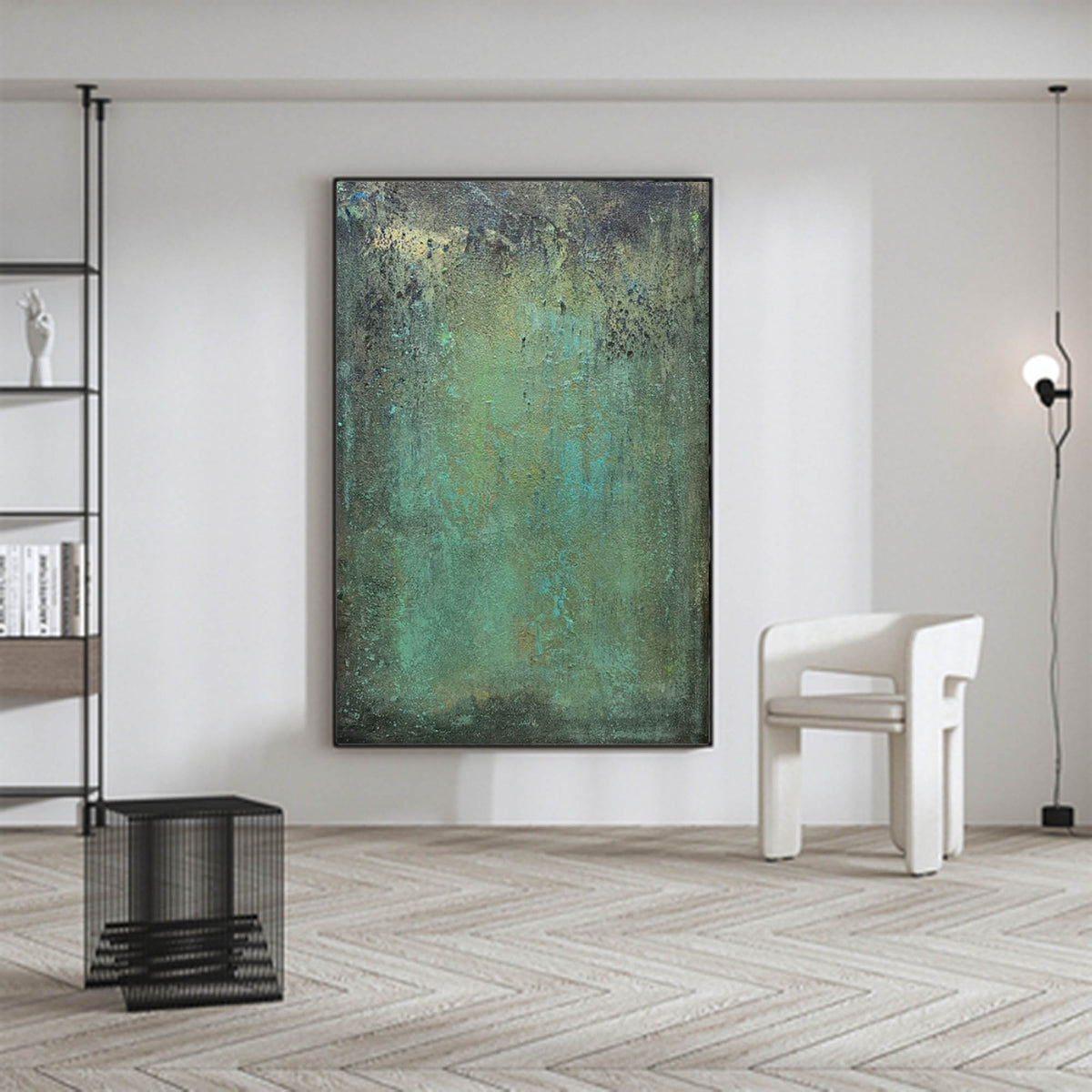 Teal Colorful Wall Art Painting