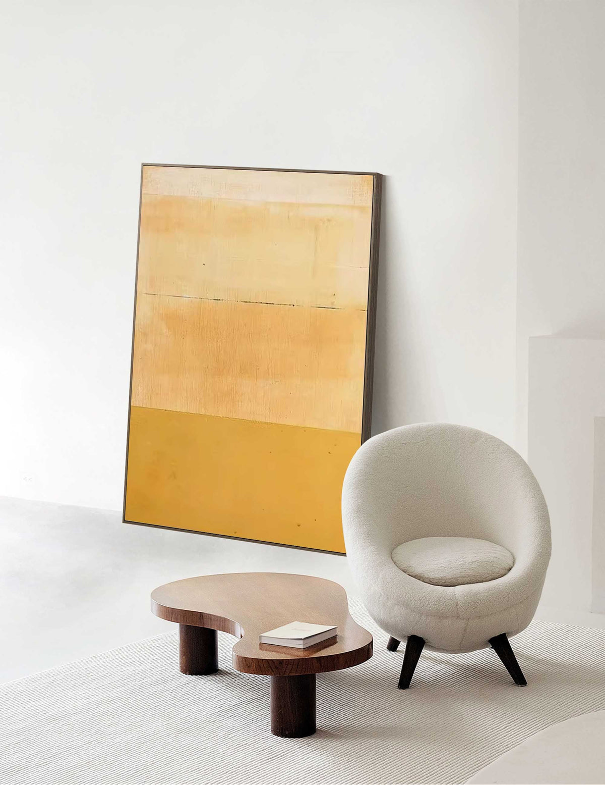 Wall Art Minimalist Ochre Horizon