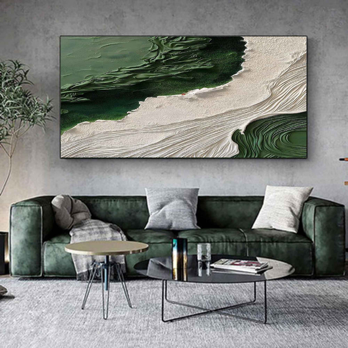 Wall Art Plaster Wave Abstract Modern
