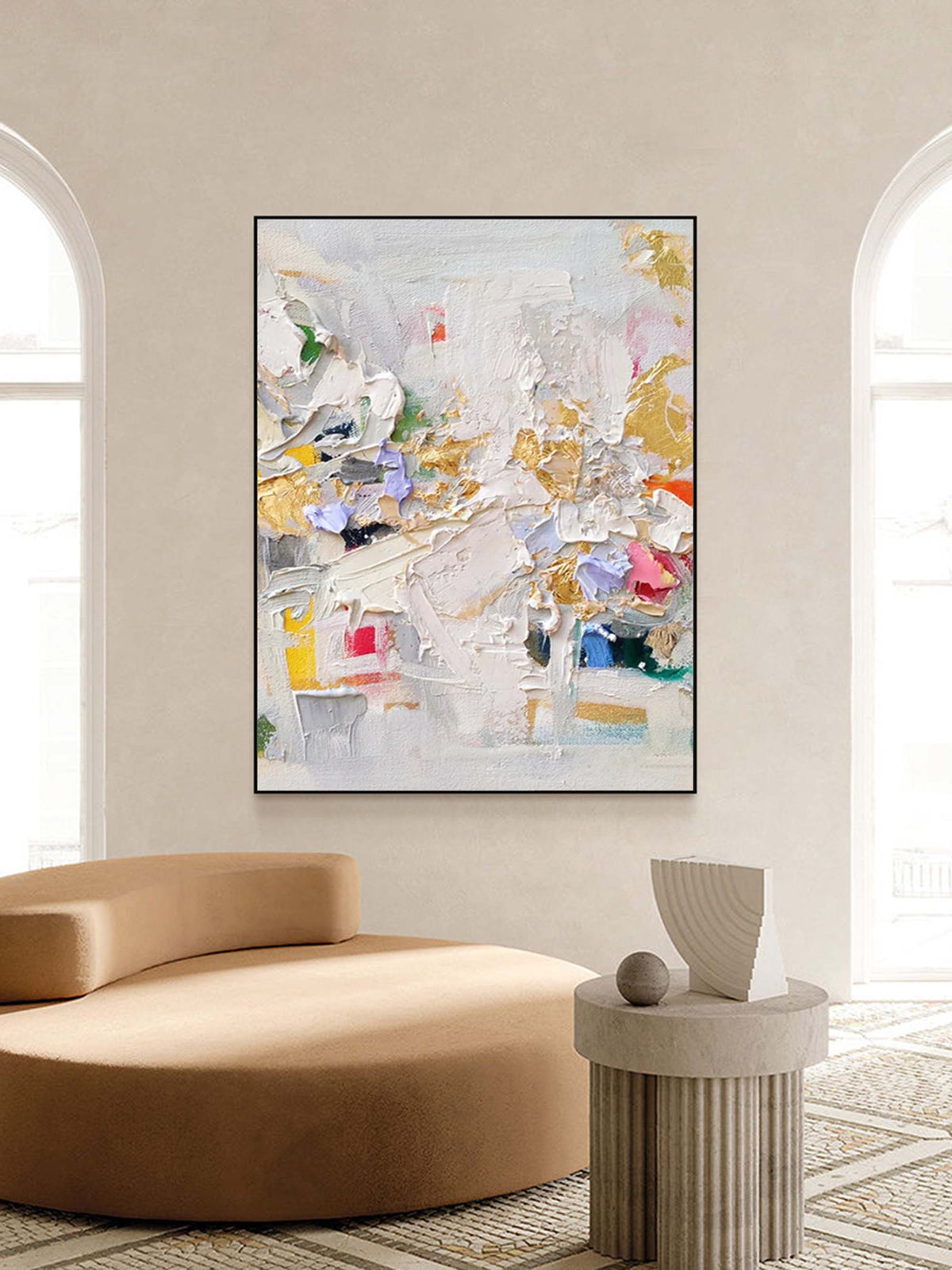 Wall Art Colorful Dynamic Linear Abstract