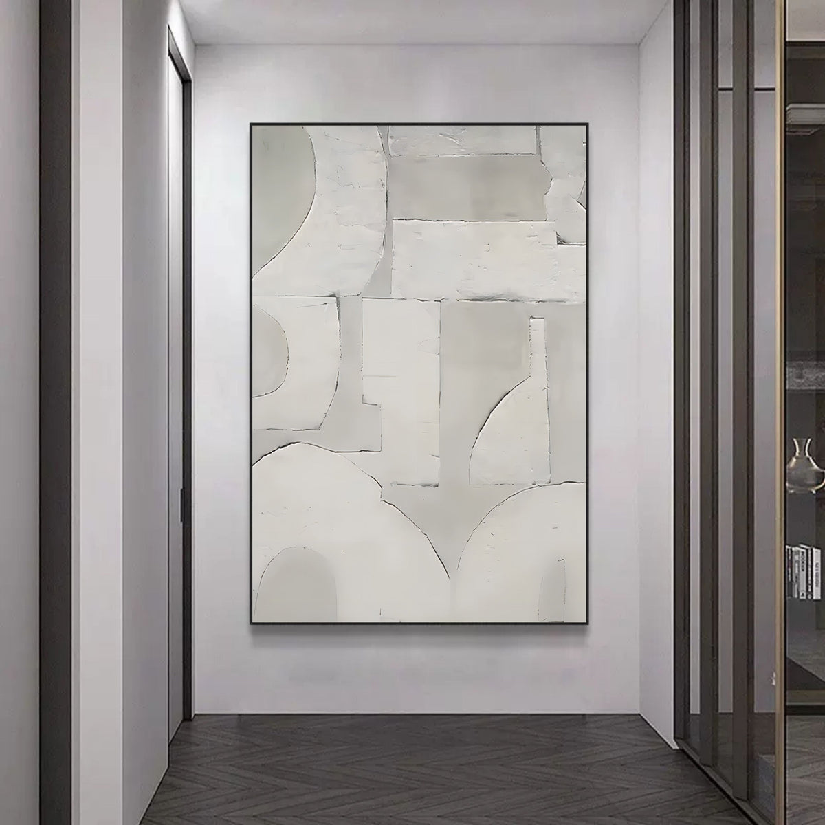 Wabi-Sabi Wall Art Neutral Tone Geometric Painting
