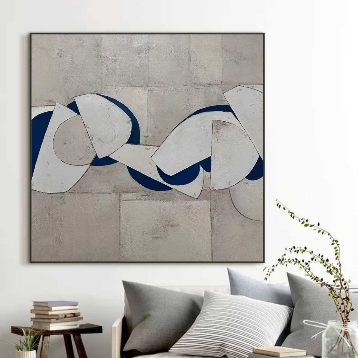 Wabi-Sabi Chain Link Geometric Painting