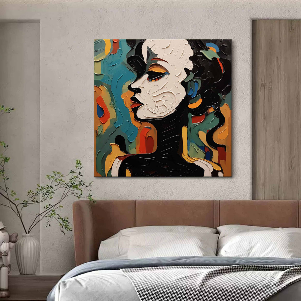 Wall Art Colorful Silhouette Vibrant Abstract