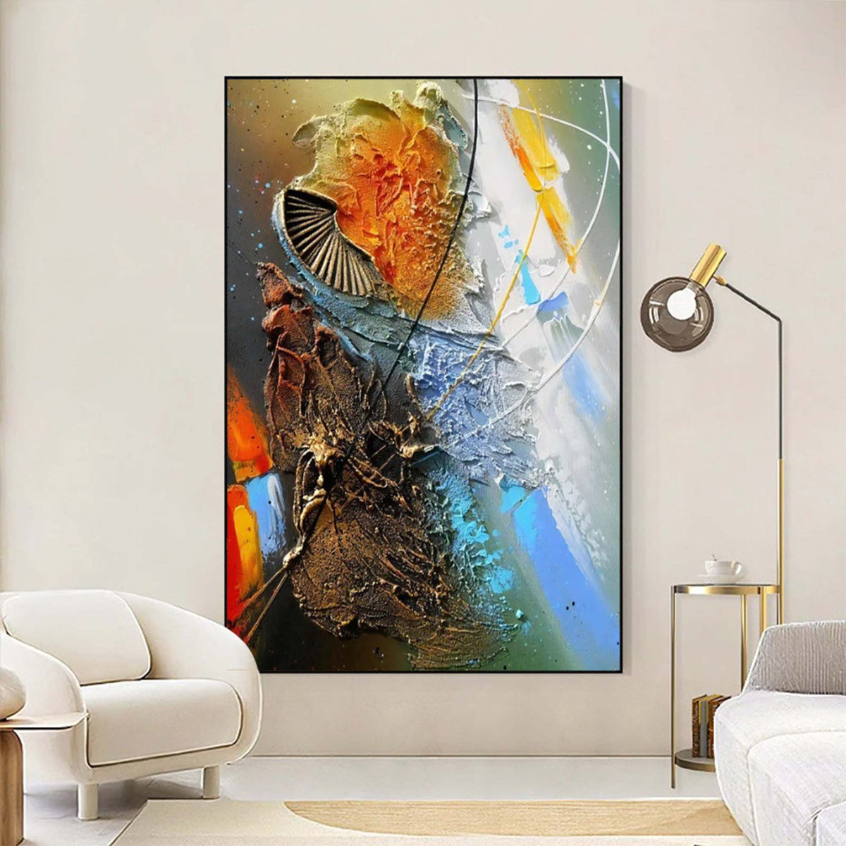 Colorful Impasto Abstract Textured Painting