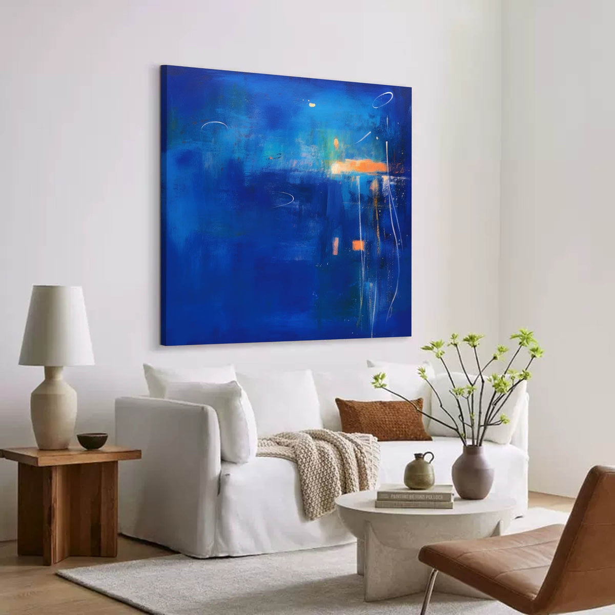 Abstract Expressionist Twilight Reflection Painting