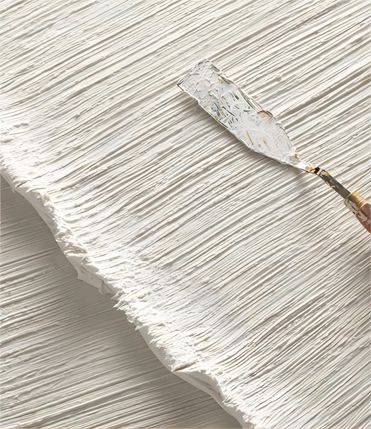 Wall Art Minimalist White Textured Wave