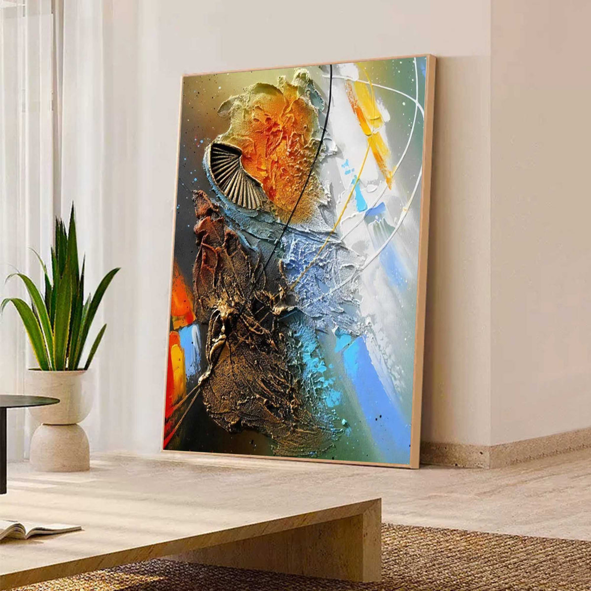 Colorful Impasto Abstract Textured Painting