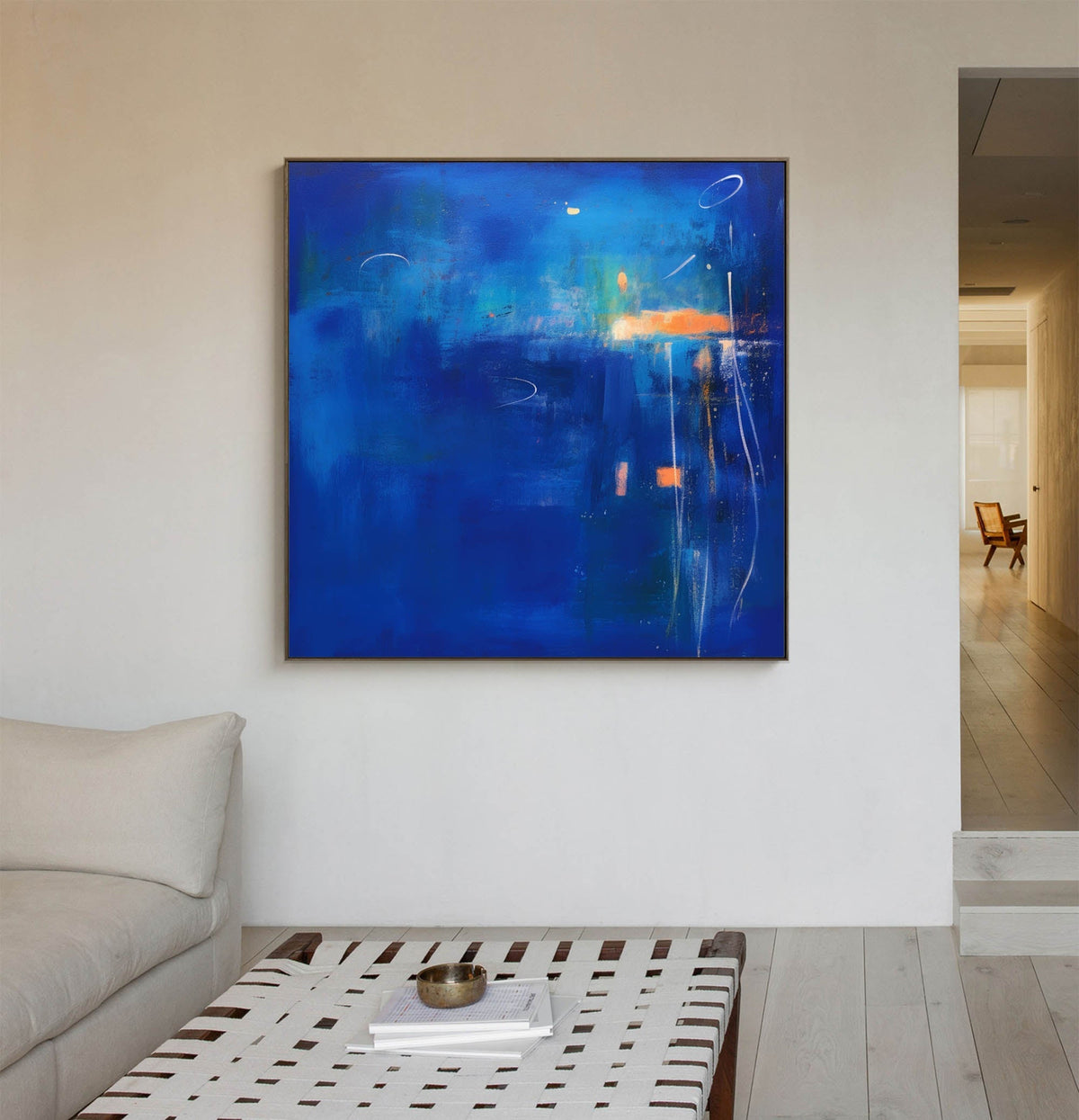Abstract Expressionist Twilight Reflection Painting
