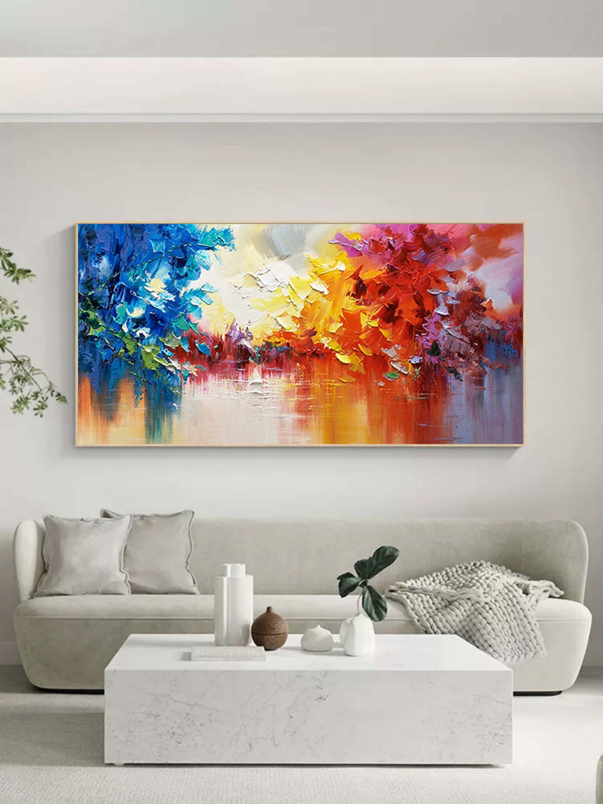 Vibrant Colorful Impasto Landscape Oil Painting