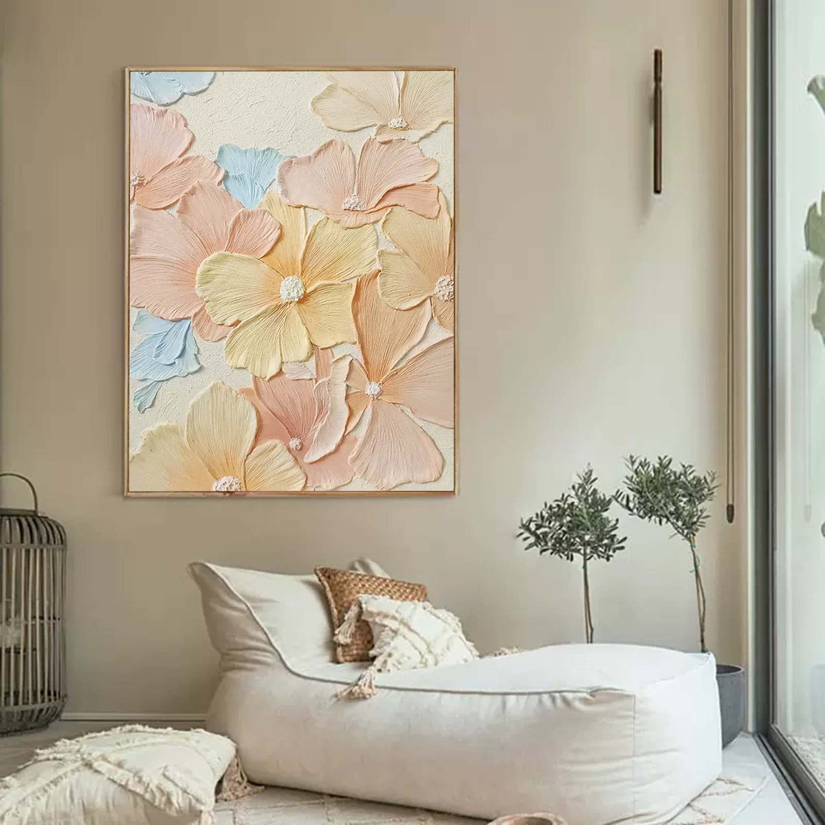 Wall Art Impasto Floral Surface Lush