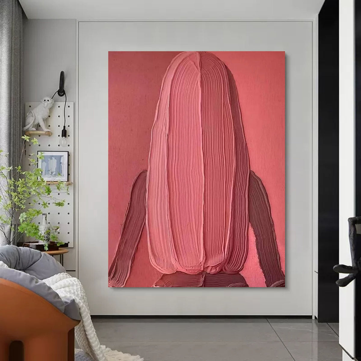 Abstract Textured Figure Art Oil Painting