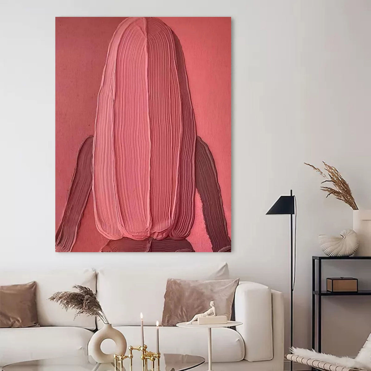 Abstract Textured Figure Art Oil Painting