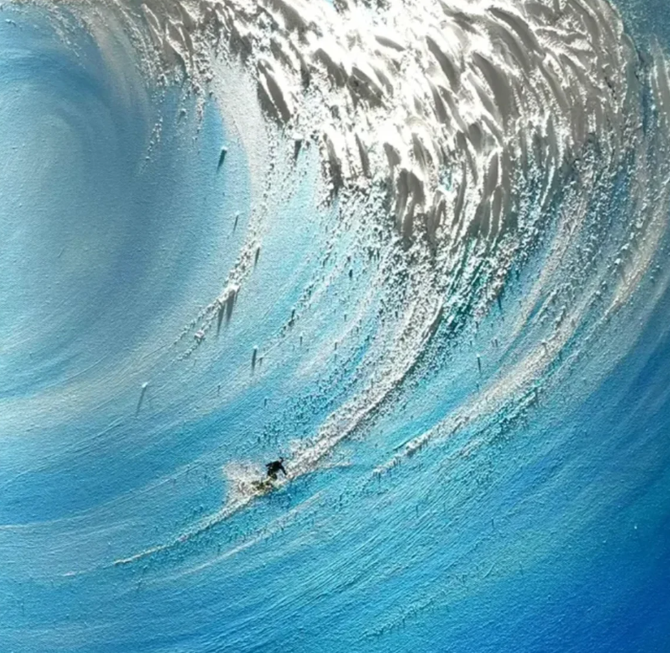 Wall Art Colorful Wave Abstract Swirling