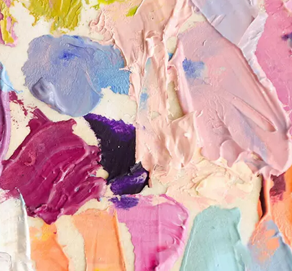 Colorful Vibrant Impasto Color Block Painting