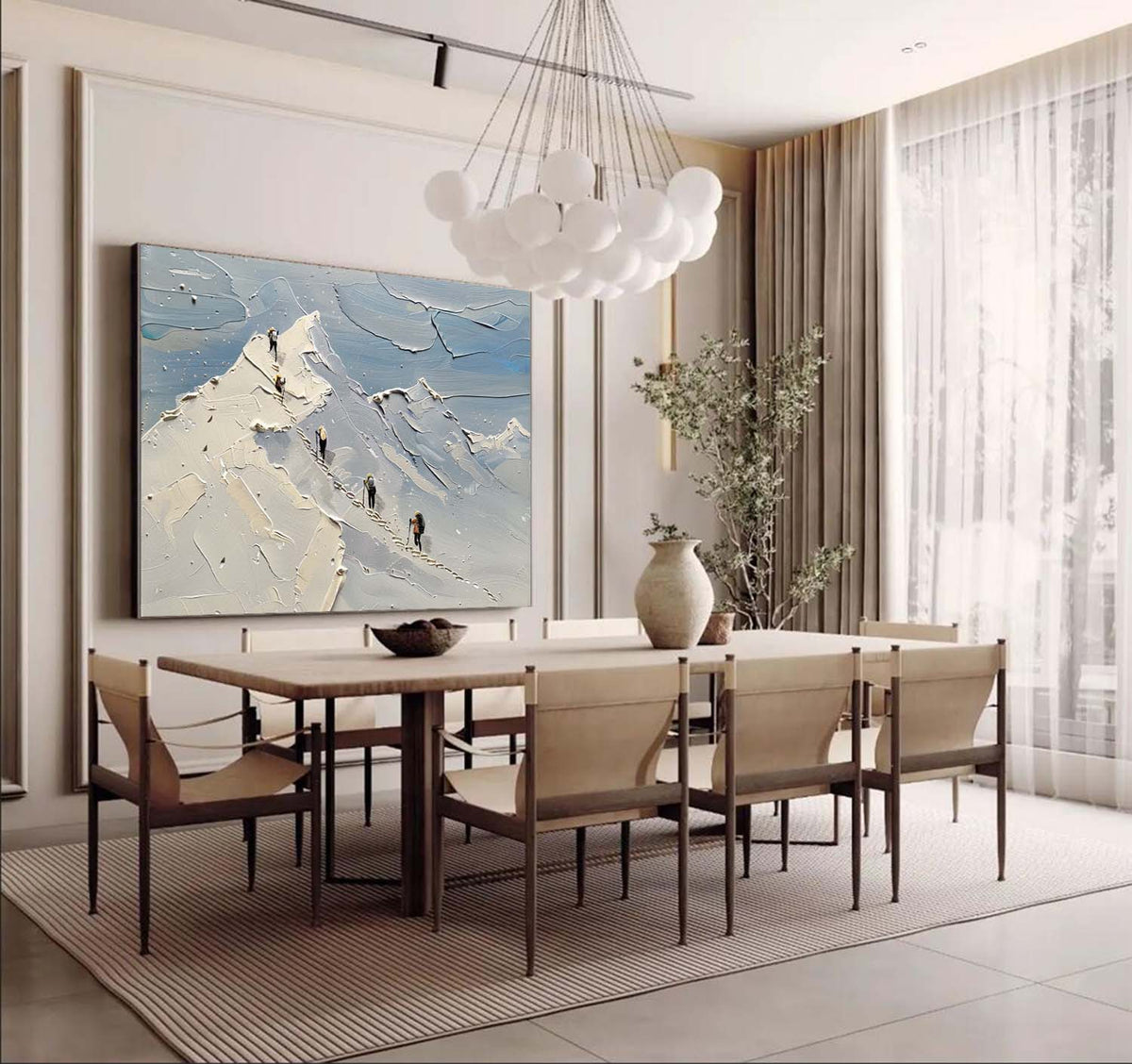 Mountain Climbers 3D Impasto Painting