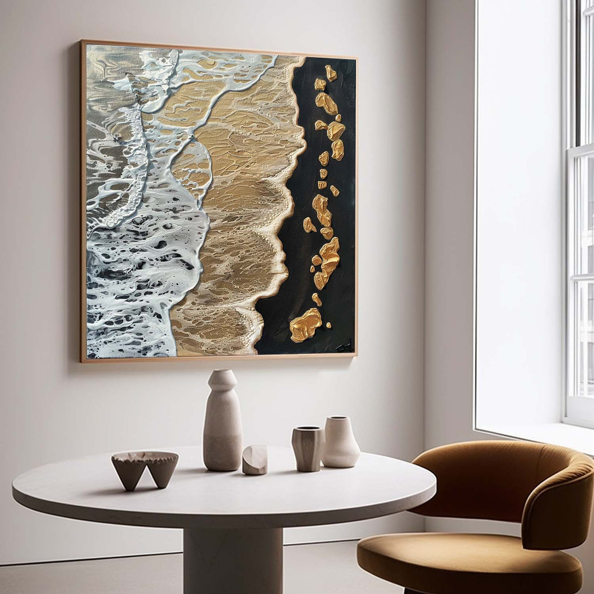 Wall Art Beach Scene Impressionist Playful