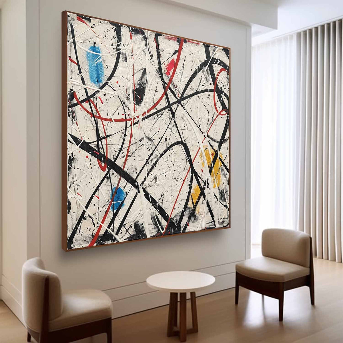 Wall Art Abstract Expressionist Chaotic Hand Drawn