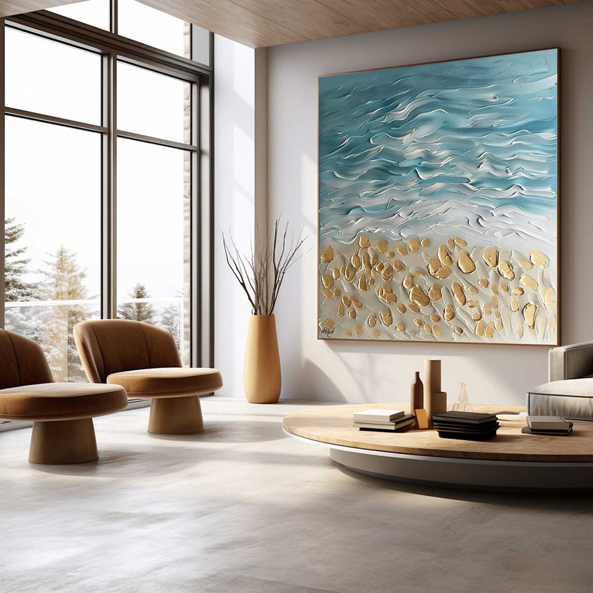 Wall Art Beach Scene Coastal Impressionist