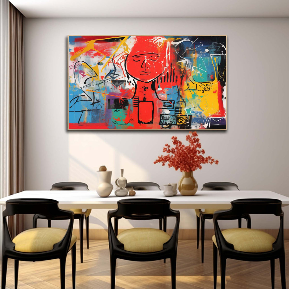 Neo-Expressionist Red Face Painting