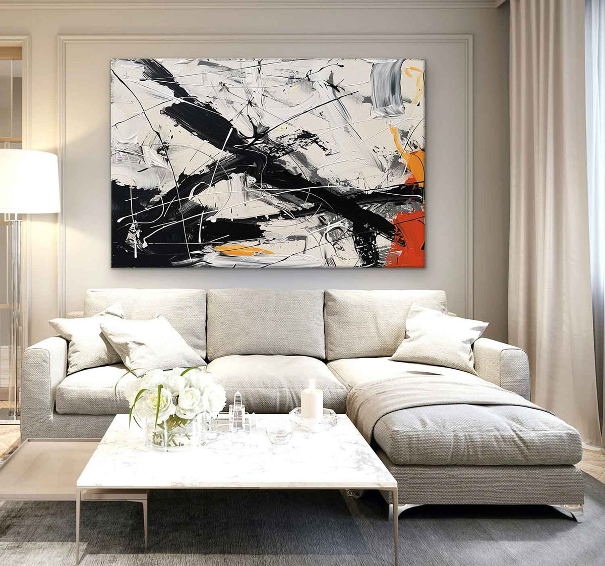 Abstract Expressionist Art Action Painting