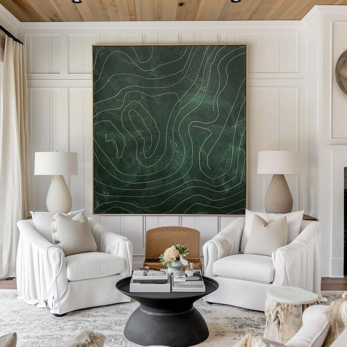 Emerald Topography Art Print