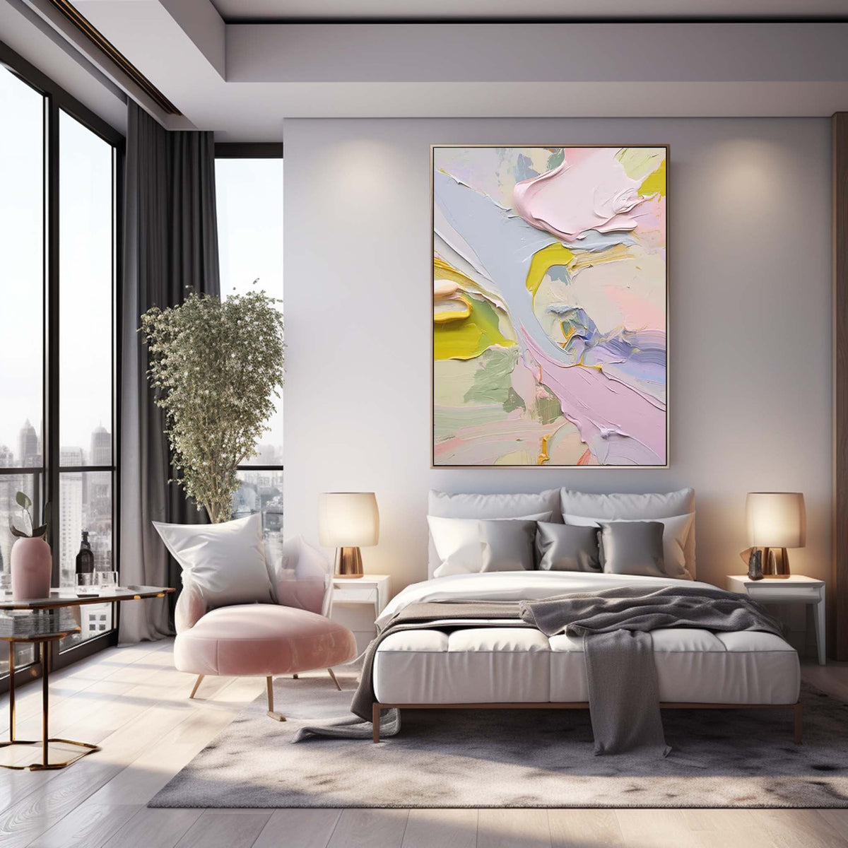 Wall Art Raw Abstract Painterly Serene