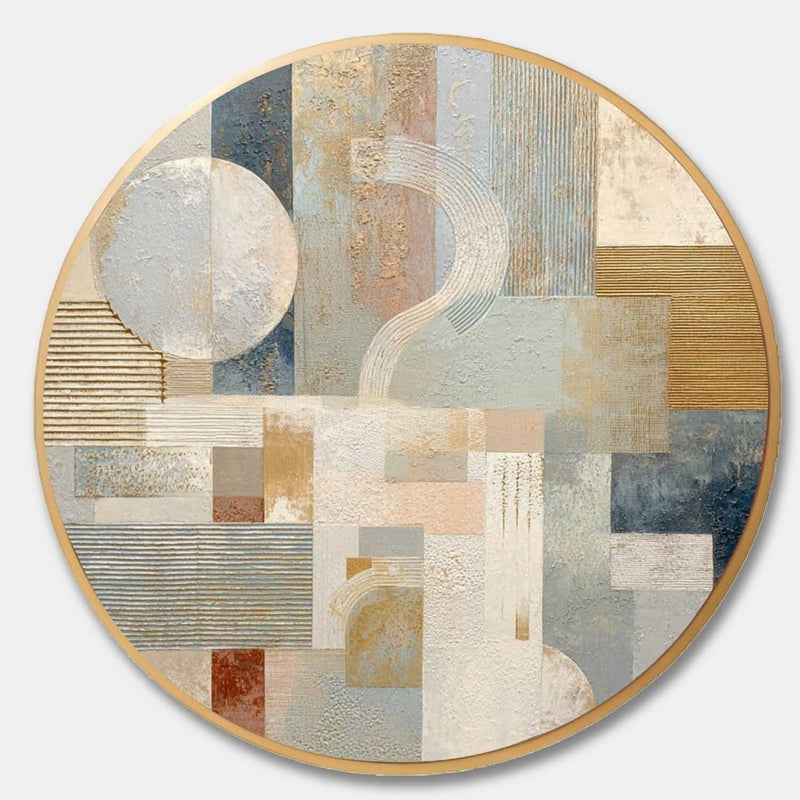 Wall Art Minimalist 3D Gold Geometric Blocks - Neutralighting