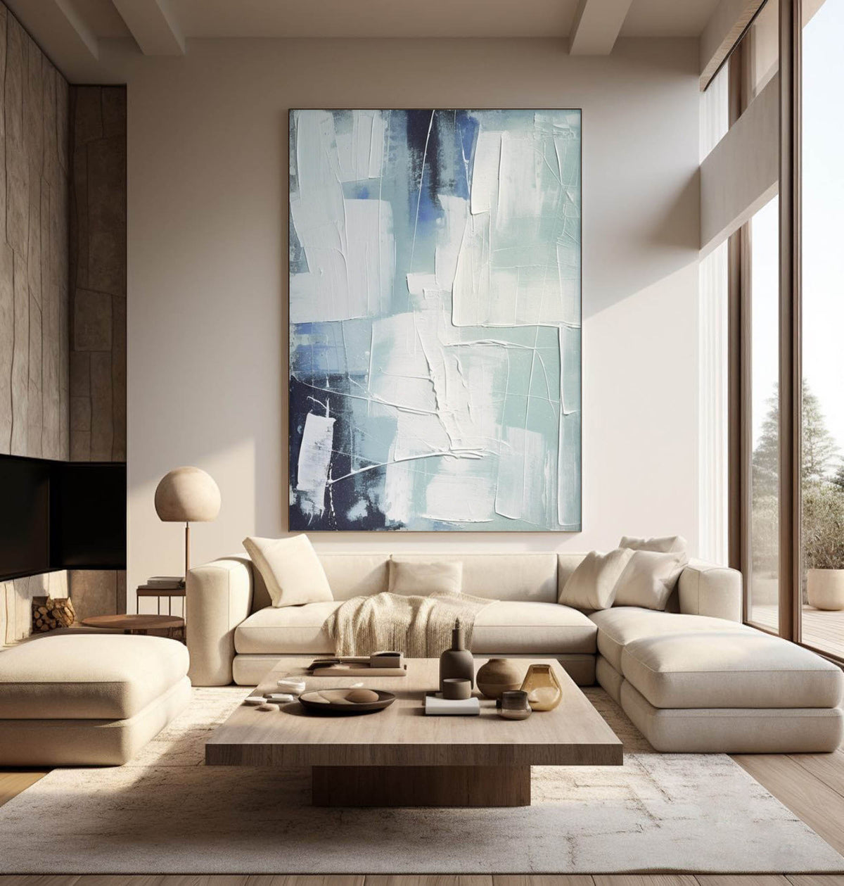 Coastal Abstract 3D Impasto Painting