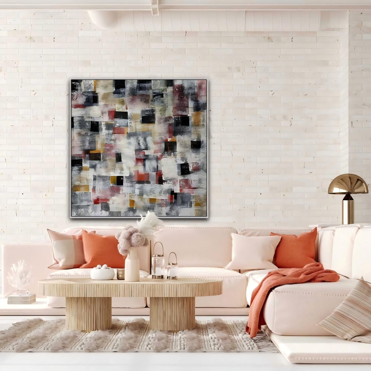Wall art Abstract Geometric Block Color