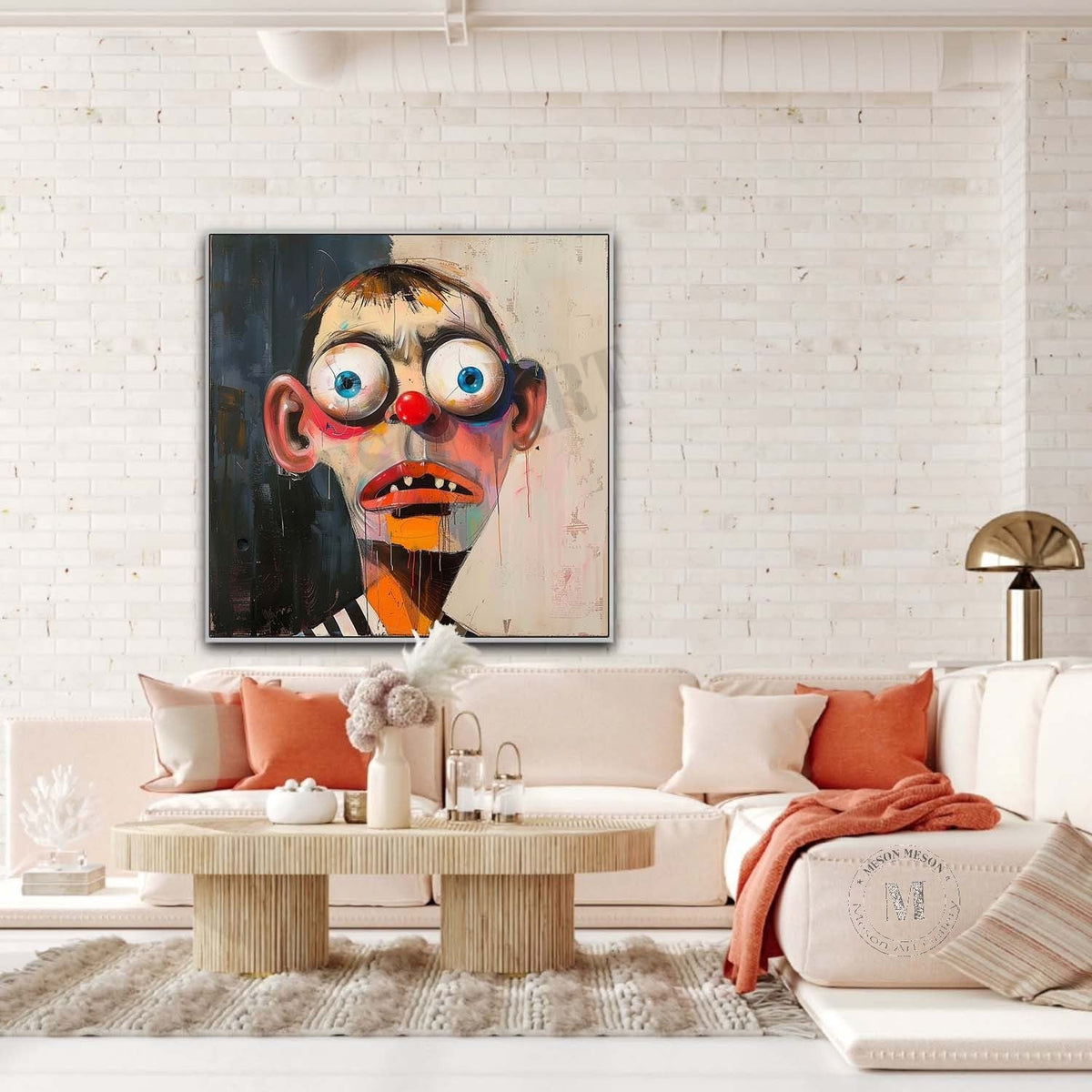 Wall Art Square Cubist Portrait Geometric