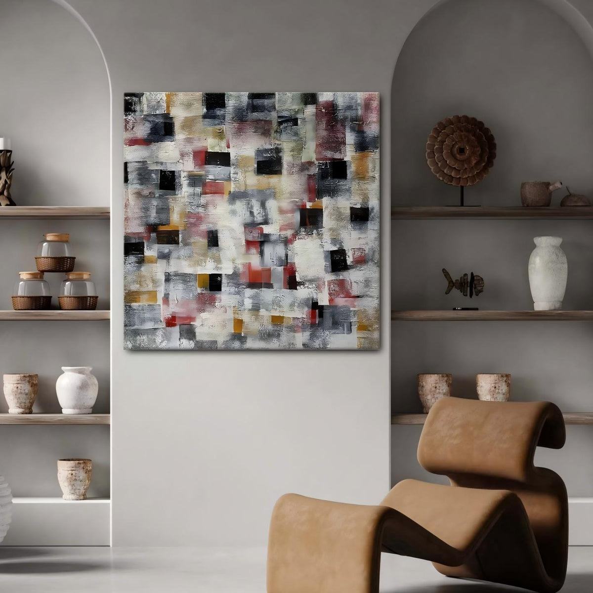 Wall art Abstract Geometric Block Color