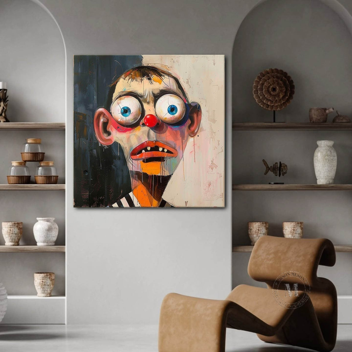 Wall Art Square Cubist Portrait Geometric
