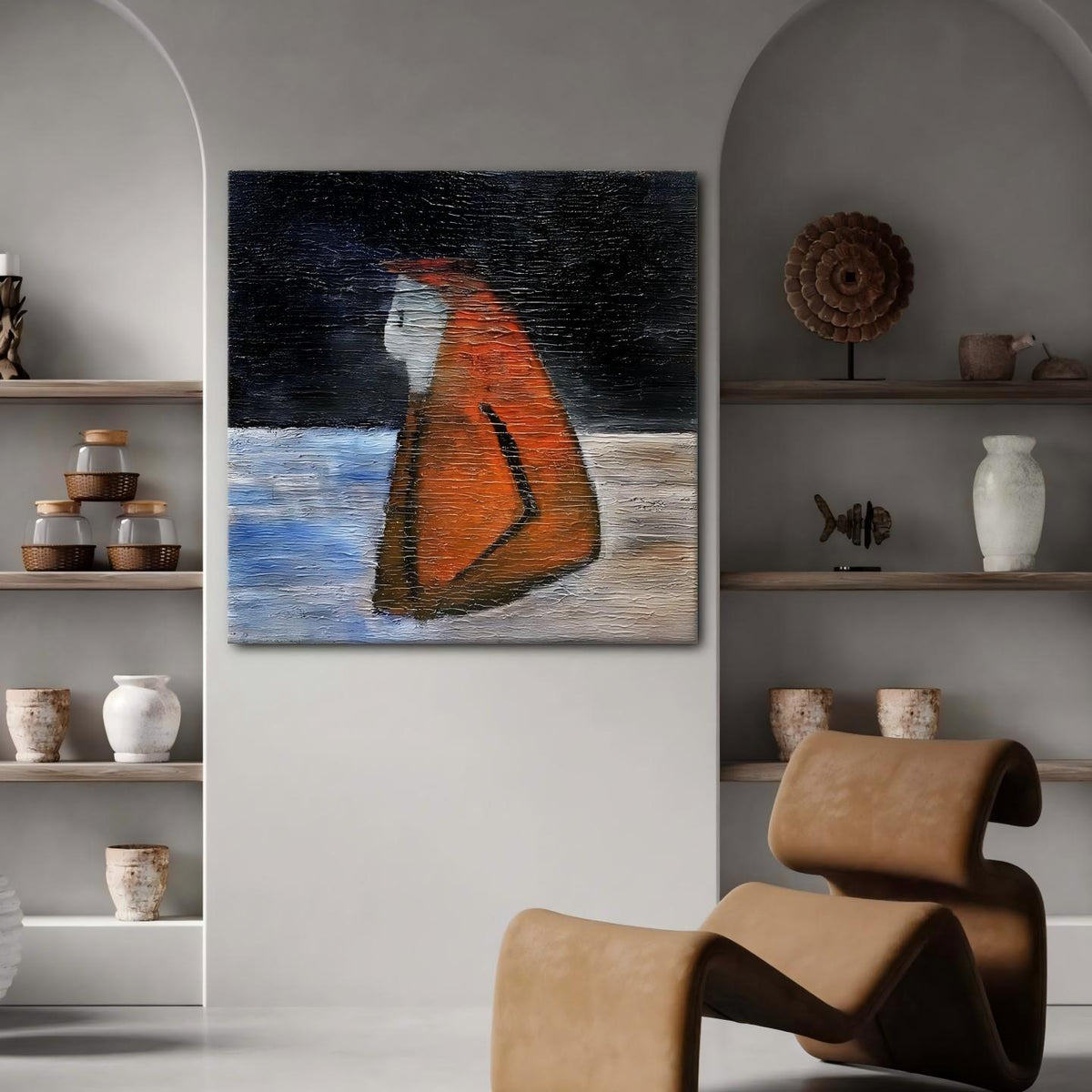 Wall Art Square Minimalist Figure