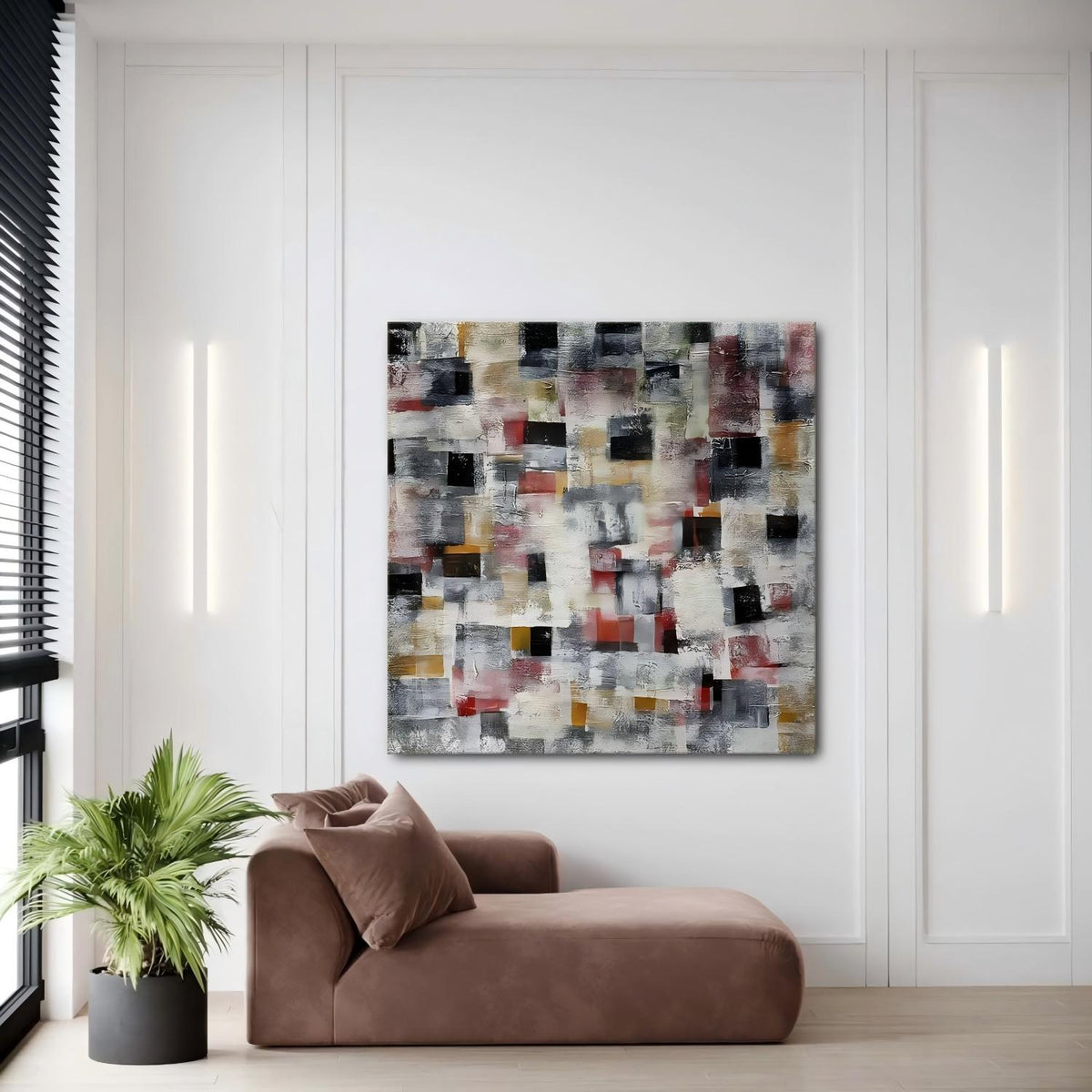 Wall art Abstract Geometric Block Color