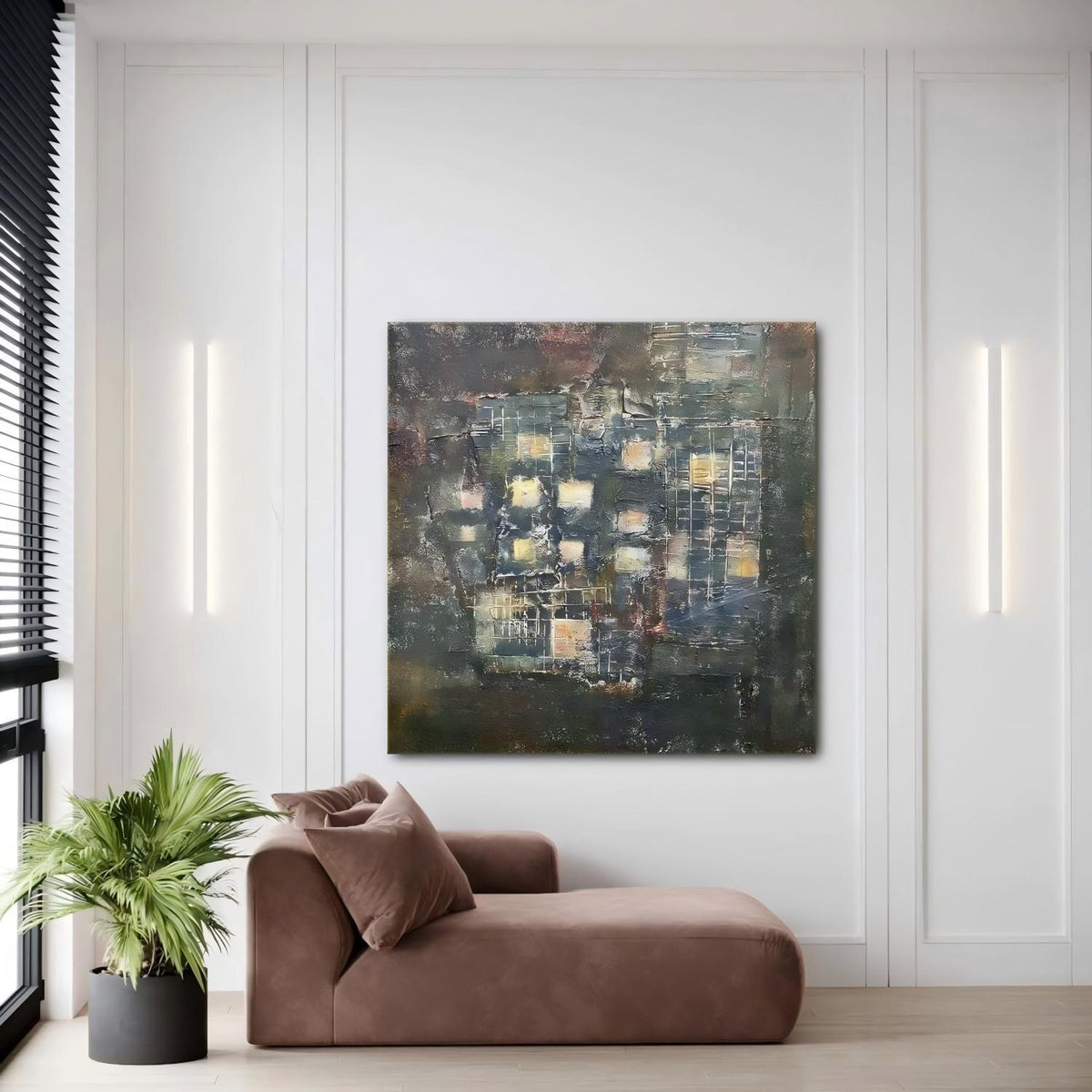 Wall Art Square Abstract Cityscape