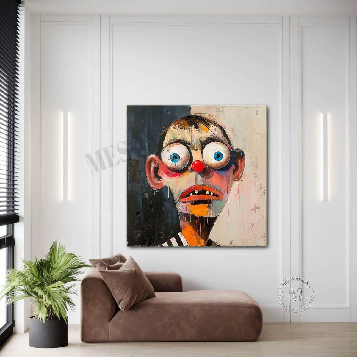 Wall Art Square Cubist Portrait Geometric